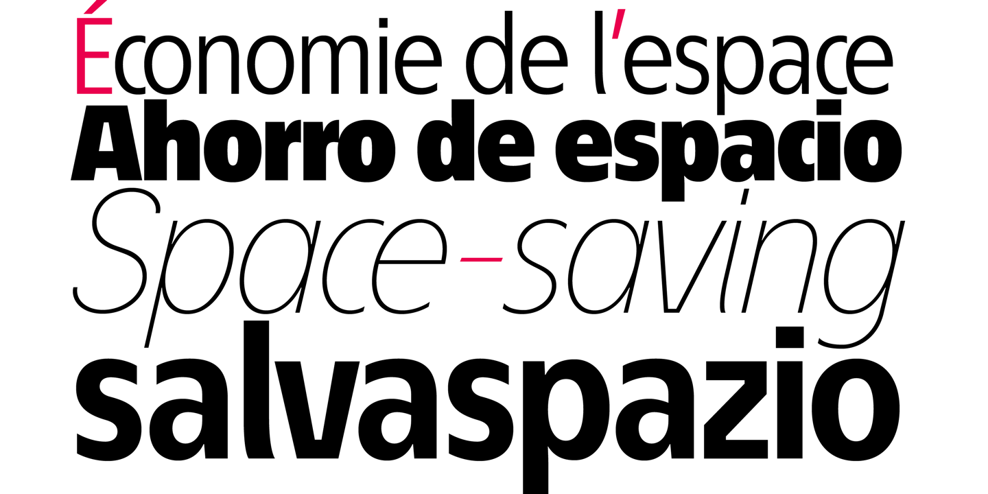 Пример шрифта EconoSans Pro Thin Expanded Italic